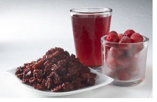 Dried and frozen cherries, cherry juice