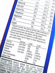 nutrition facts label